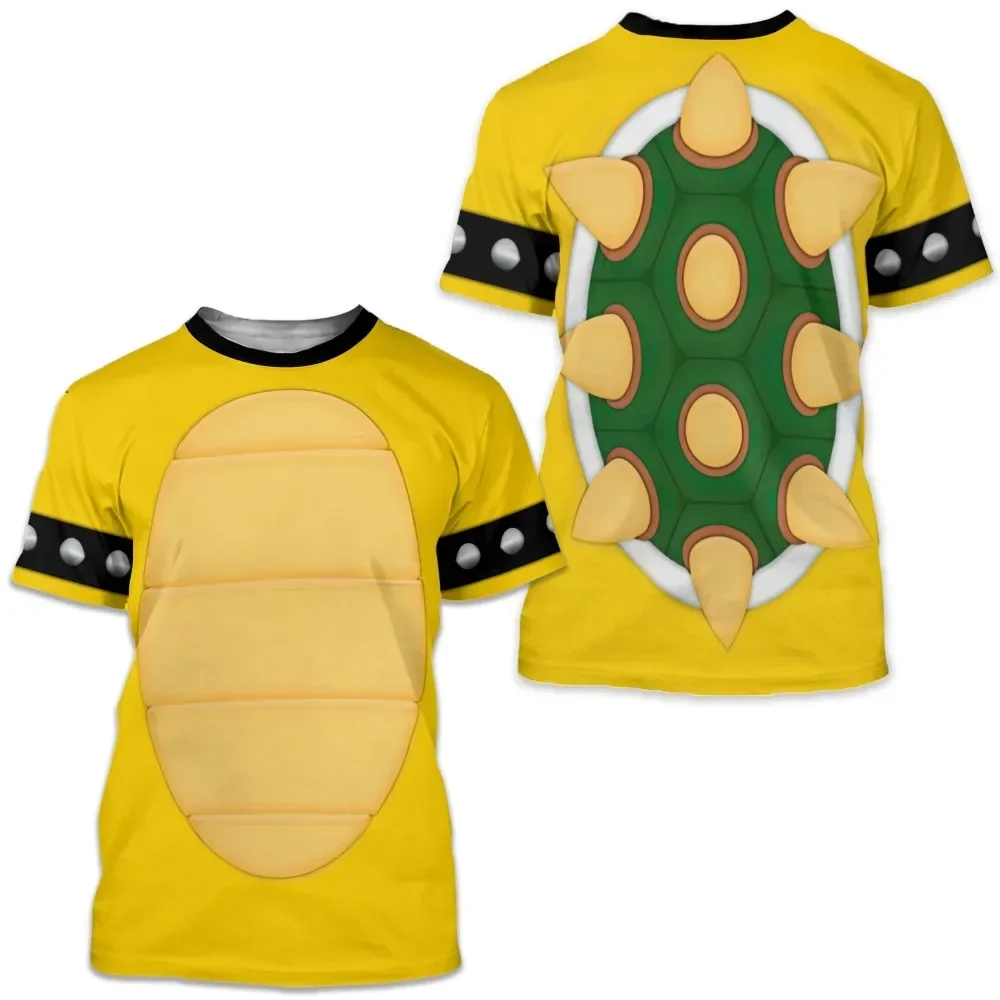 

Cartoon Bowser 3D printed T-shirt Harajuku men's and women's casual top Cosplay costume