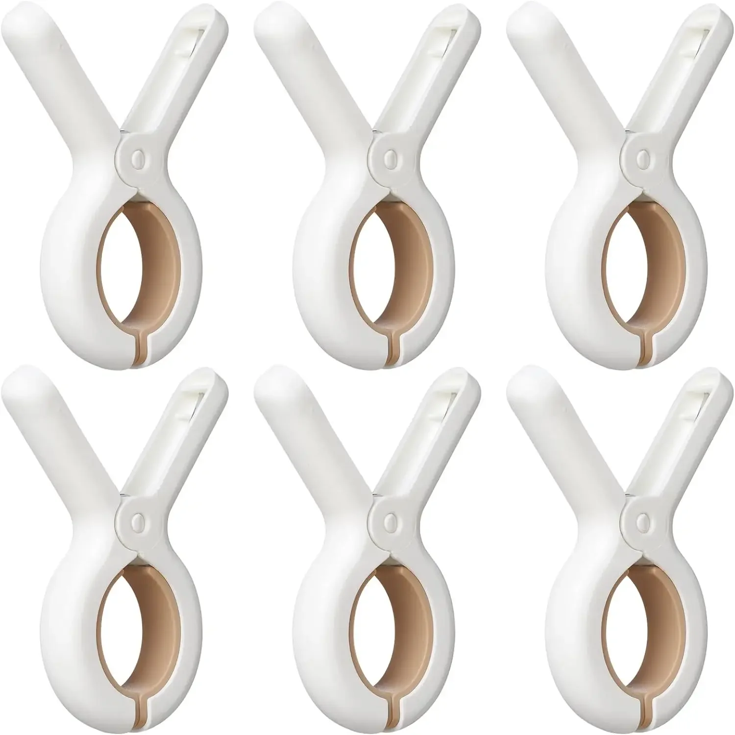 Beach Towel Clips Clothes Pegs 1/6/12Pack Plastic Clothes Pins with Strong Anti-Rust Springs Heavy Duty
