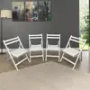 4 Piece Folding Garden Chairs Furniture Set Slatted Wood Folding Special Event Chair Folding Chair Wood Outdoor Seat Chairs 2