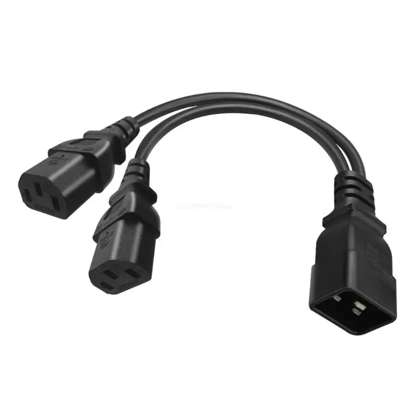 

Разветвитель IEC C20 на 2x C13, шнур питания 250 В, 20 А, удлинительный кабель для тяжелых условий эксплуатации, замена для PDU
