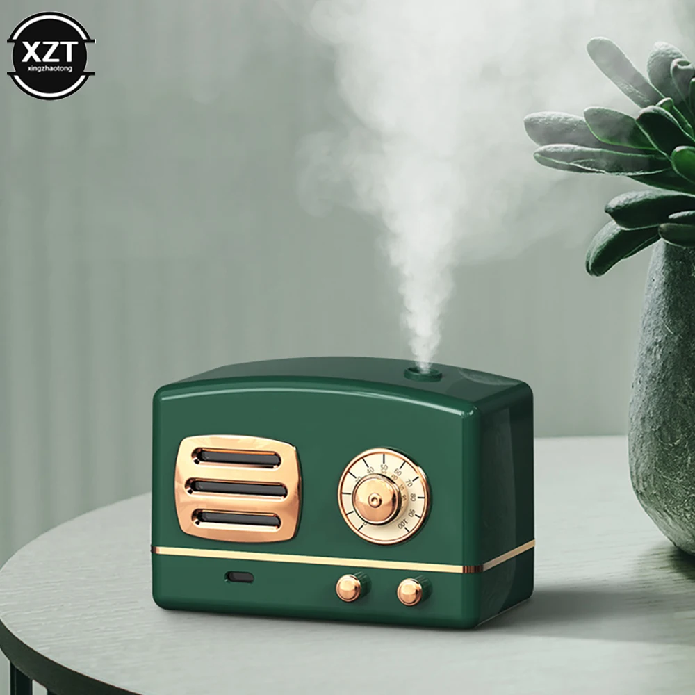 Retro Radio Shape Large Capacity Portable USB Desktop Electric Air Humidifier Mist Maker Aroma Essential Oil Diffuser for Home air humidifier