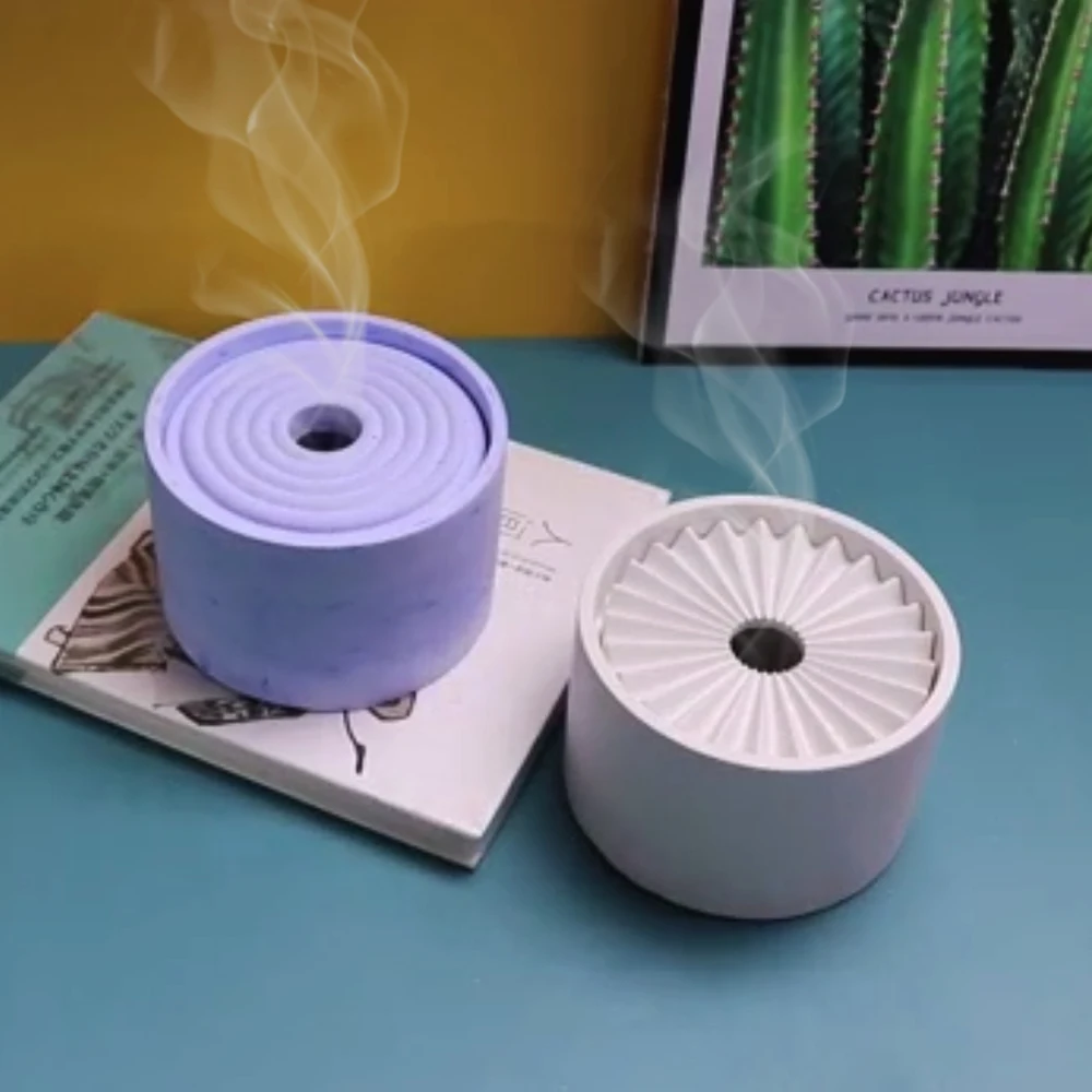 

DIY Cement Scented candle box Oil Candlestick Creative tea light holder ornament Molds Concrete Aromatherapy Box Silicone Molds
