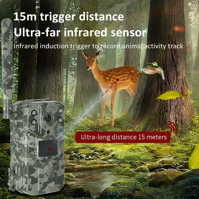 4G Solar Hunting Trail Camera 14MP 4g SIM Card Waterproof 20M PIR Motion Detection Wildlife Camera with 30M Night Vision Device 2