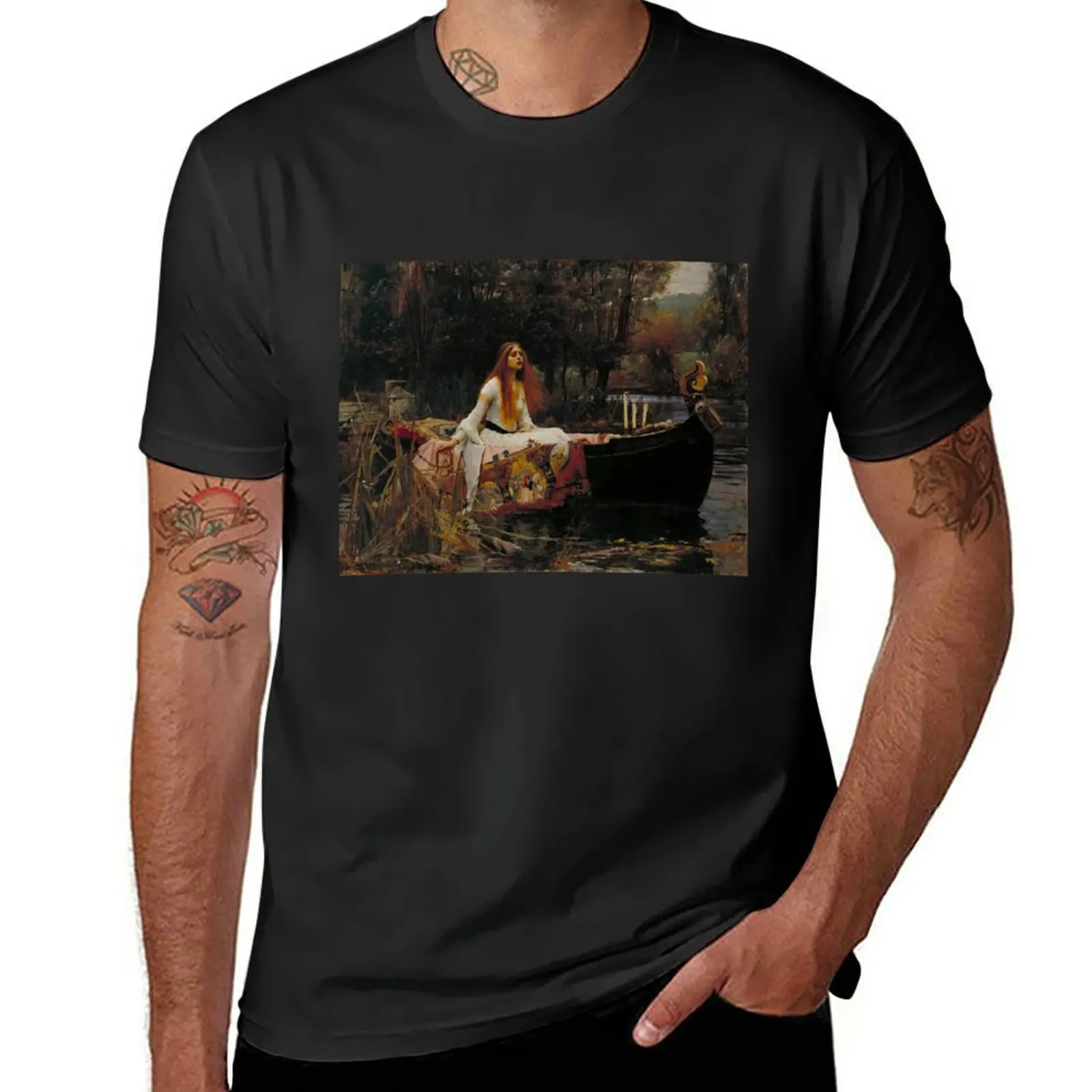 

The Lady of Shalott -John William Waterhouse T-Shirt Blouse summer tops plus sizes blacks mens t shirts
