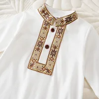Vêtements imprimés d'automne 100% coton, manches longues, combinaison pour tout-petits, nouveau Style décontracté, garçon et fille, tenue pour bébé, vêtements doux 3