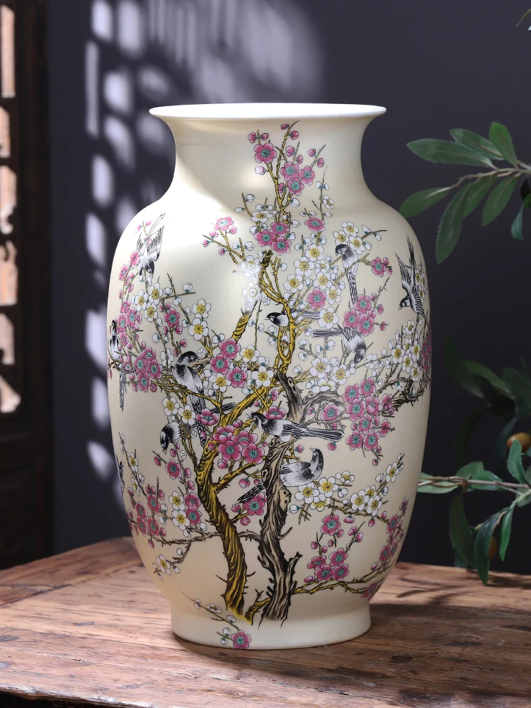 

Ceramic Floor Vase Large Chinese Living Room Flower Arrangement Bedroom Desktop Bedside TV Cabinet Ornament Decoration Crafts
