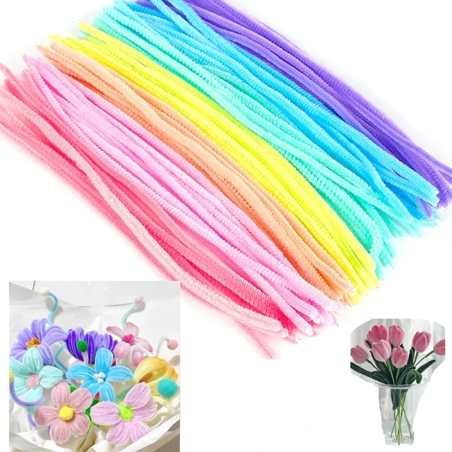 2000pcs DIY Stuff Plush Chenille Sticks Stem Pipe Cleaner