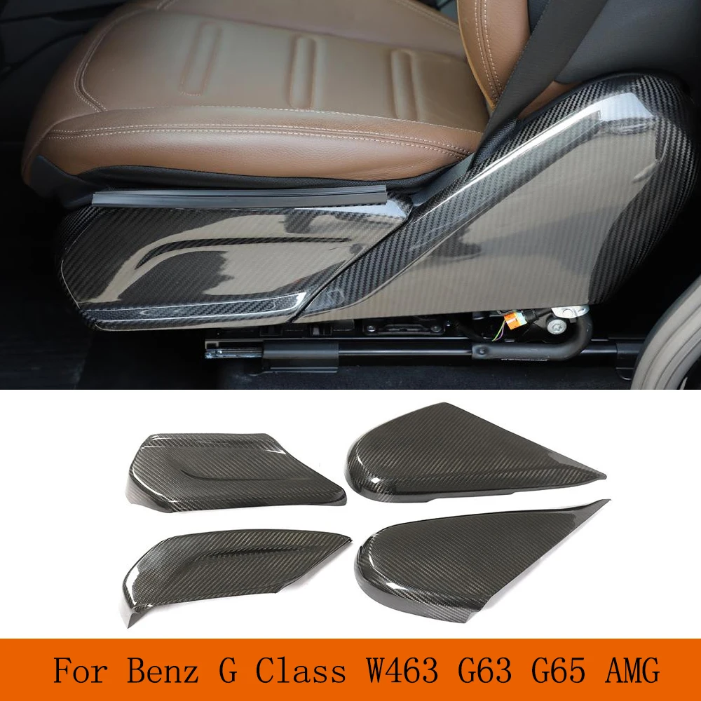 

For Mercedes-Benz G Class W463 G500 G65 AMG 2019UP Dry Carbon Fiber Seat Side Cover Trim Adjust Switch Button Panel Cover