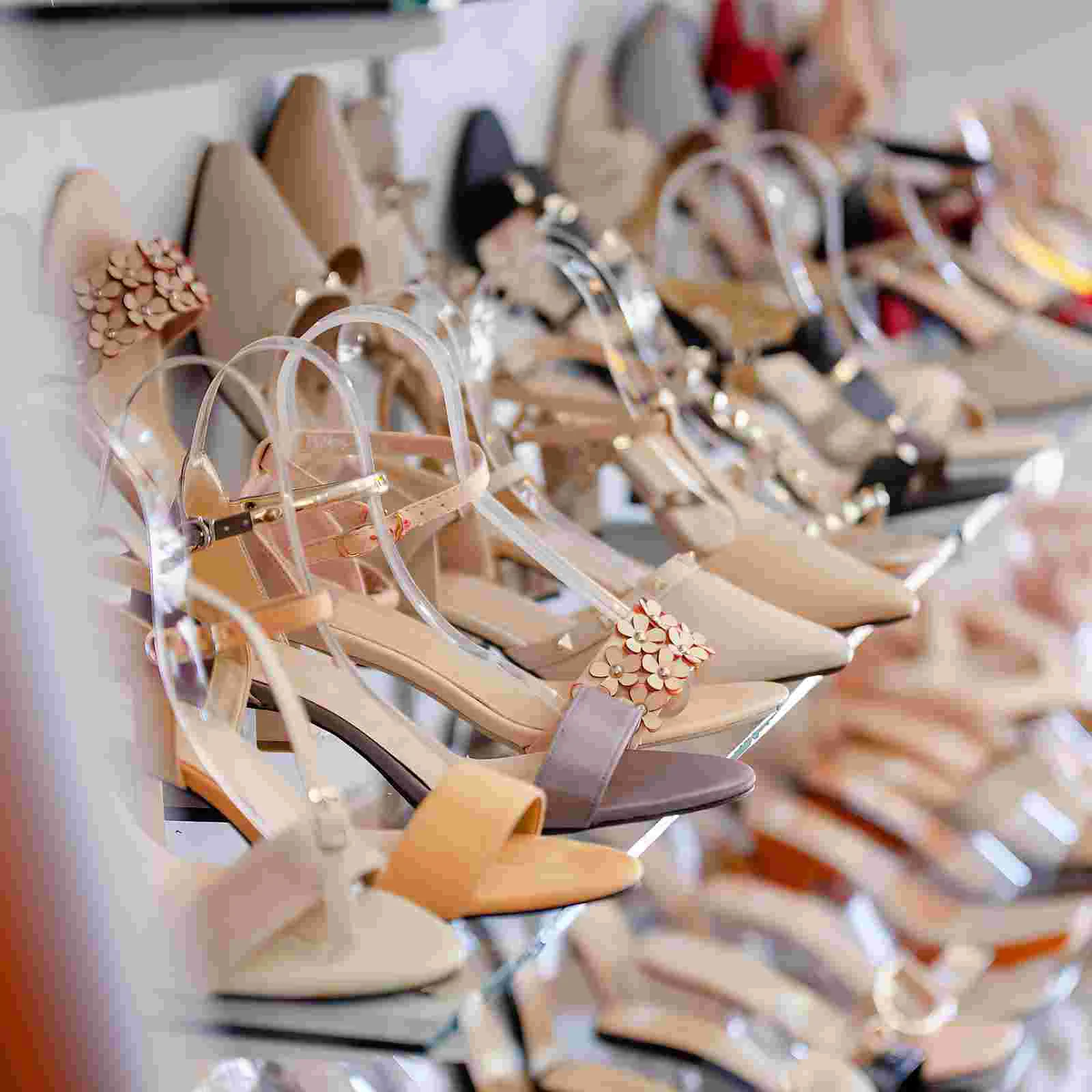 10 Pcs High Heels Display Rack Acrylic Shoe Holder Sandals Stand