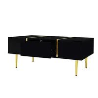 Table basse Table basse rectangulaire Table de salon Table basse rectangulaire moderne haute brillance Table à thé rangement salon 5