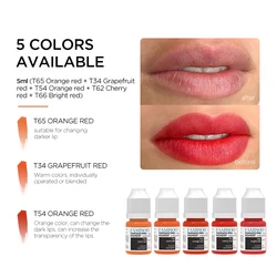 Vibrant 14 - Color Permanent Makeup Pigment Set for Lips, Eyebrows, & Eyeliners (5 COLORS AVAILABLE)