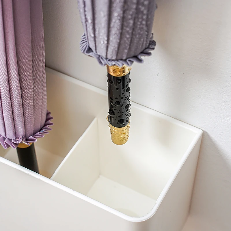 Wall Mounted Umbrella Holder Nail Free Fastener Style Multi-Functional Household Umbrella Storage Rack