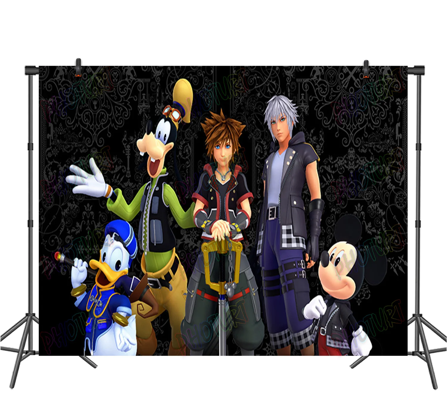 Disney Kingdom Hearts Fotografia Sfondo Bambini Festa Di Compleanno Sfondo Sora Mickey Donald Duck Vinile Foto Decorare Oggetti Di Scena