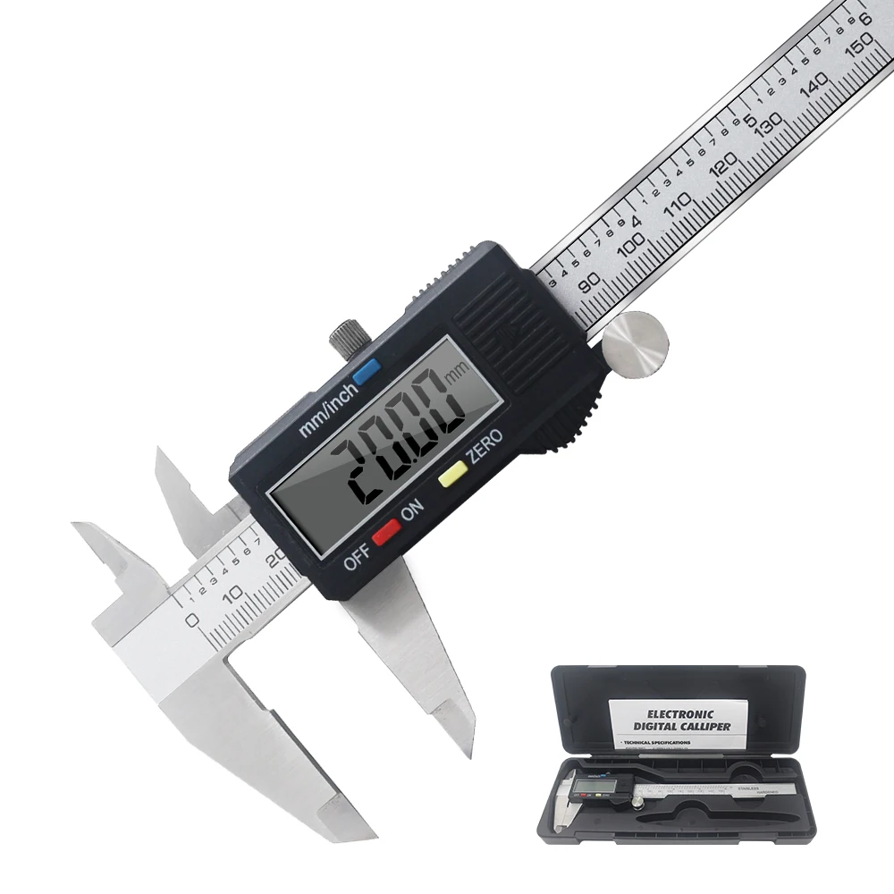 200mm LCD Digital Stainless Steel Electronic Vernier Caliper Micrometer 