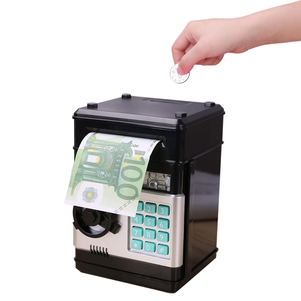 Automatic Electronic Piggy Bank ATM Password Money Box Cash Coin Saving Box