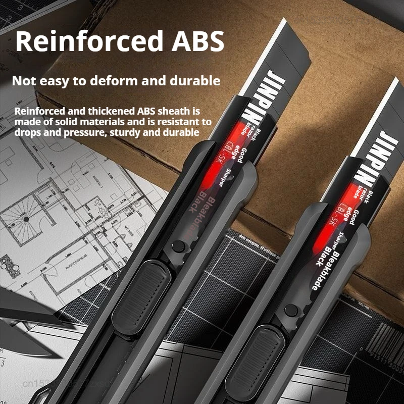 유핀 헤비 듀티 유틸리티 나이프 휴대용 대형 두꺼운 벽지 커터 스냅 오프 커터 블레이드 절단 사무용품 도구