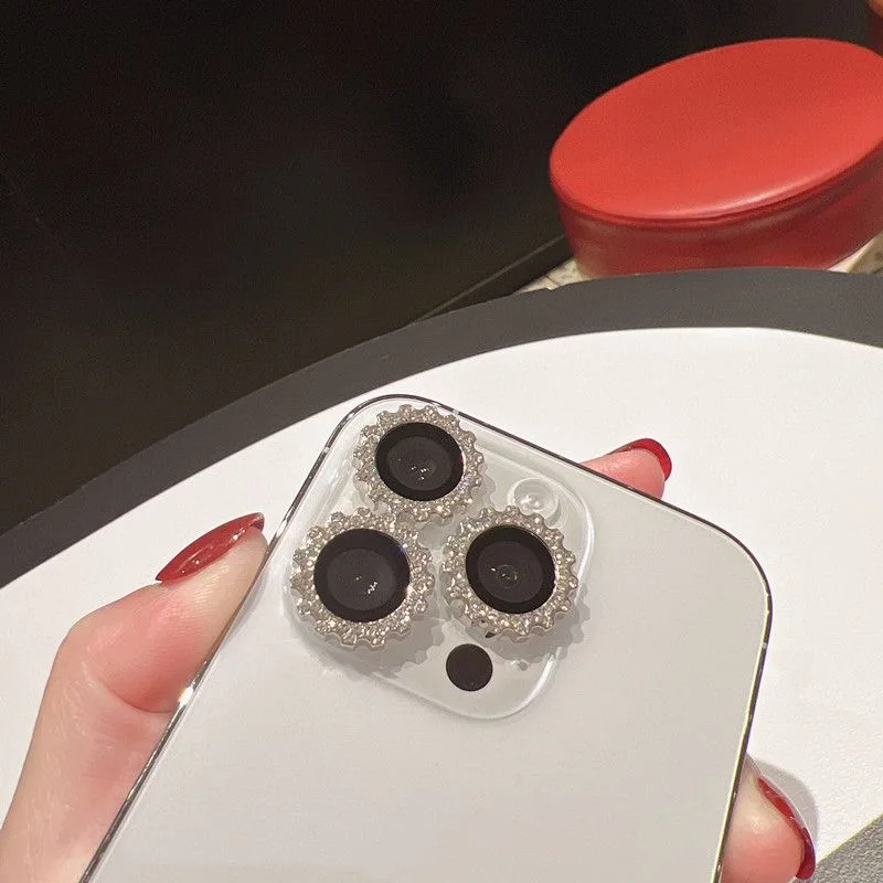 Premium Red Diamond Glass Camera Lens Protector
