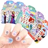 Disney Cartoon Frozen Princess Snow White Makeup Nail Stickers 250 Pcs Mermaid Stitch Stickers Toy For Kids DIY 5