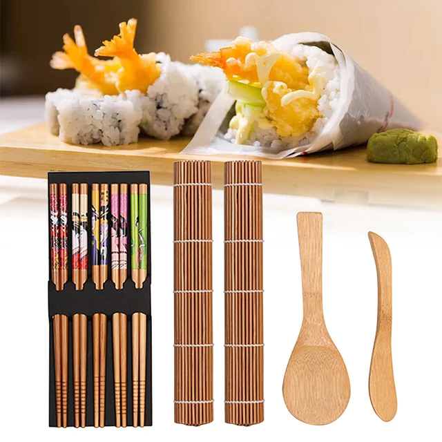 Homemade Sushi Making Kit Bamboo Rolling Diy Sushi Maker Set of 12 Piece  Kitchen Rice Rolling Mold Tools for Kids Beginners - AliExpress