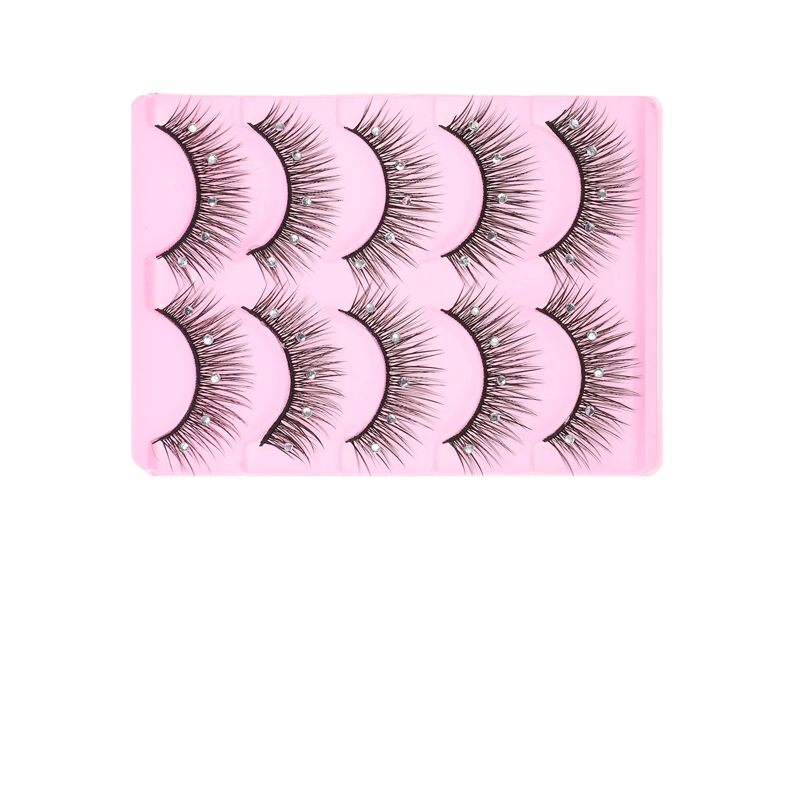 

10 Pairs Diamond False Eyelashes Women Extension Makeup Hardcore Party Chemical Fiber Eyes Decors