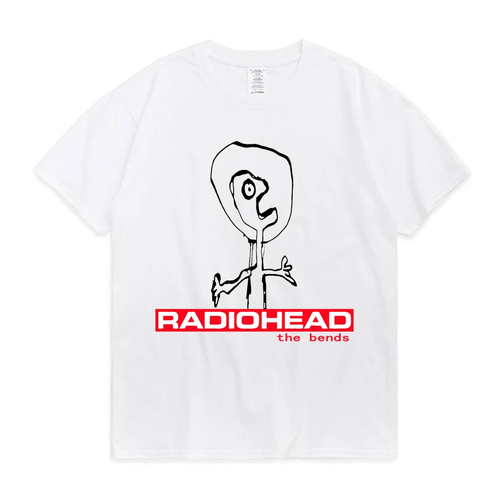 

Rock Band Radiohead T Shirt Men Women Fashion T-shirts Vintage 90s Casual Tops Tees Hip Hop Tshirt Men's Clothing Youth Clothes