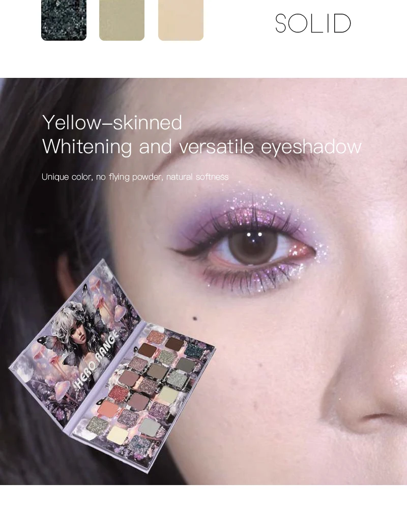 21-Color Chameleon Flashing Eyeshadow Palette Cold Moon Multi-functional Matte Shimmer Glitter Pigments Long-lasting Makeup