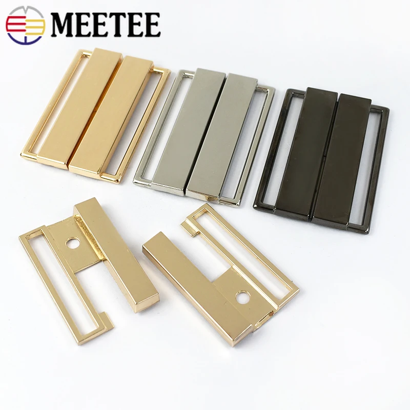 Meetee 1/2/4/5Pcs 40/50mm 코트 벨트 버클 거들 조정 걸쇠 여성 Cummerbunds 후크 의류 장식 조합 버클