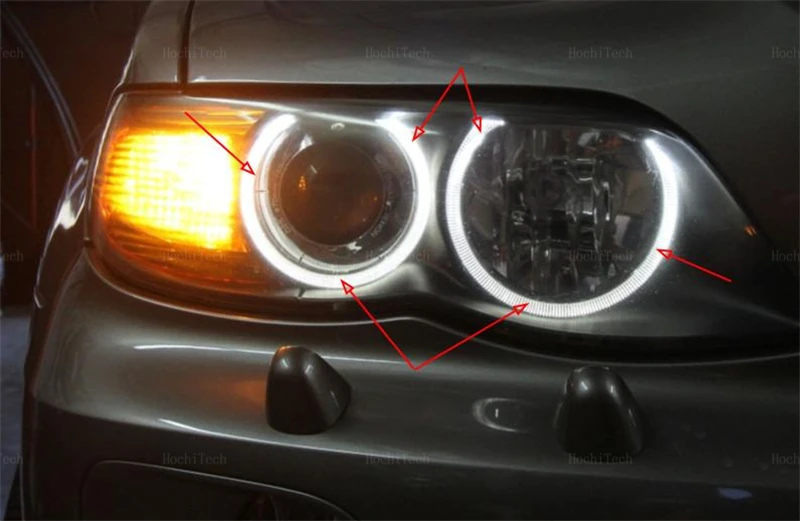 LEDエンジェルアイマーカー電球,60W,BMW x5シリーズ 用,e53,3.0i,4.4i,4.6is,4.8is,m54,m62,n62,2000-2006