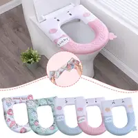 Washable Toilet Seat Cover Mat Waterproof Closestool Bathroom Seat Toilet Accessories O-shape Cover Mat Bidet Case Lid Pad 1