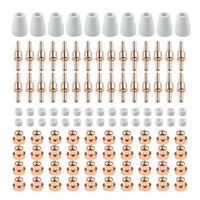 Hot  85pcs Tips LG-40 PT-31 Air Plasma Cutting Cutter Consumables CUT-40 CUT-50D CT-312 40A Swirling Rings Electrode Shield Cups 2