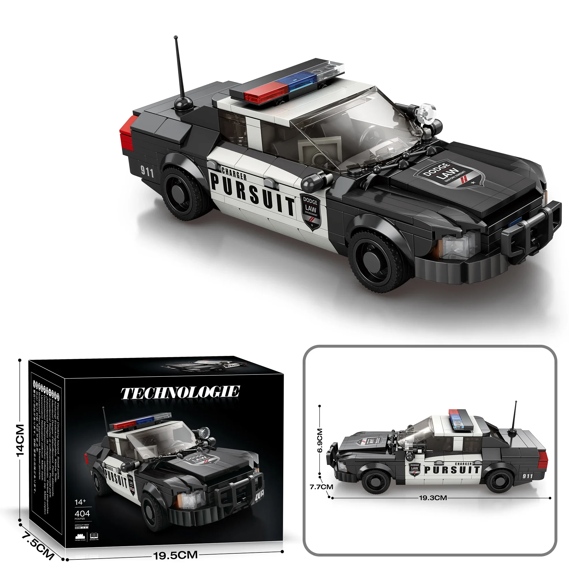 404PCS Police Car Building Blocks City Special Police Vehicle