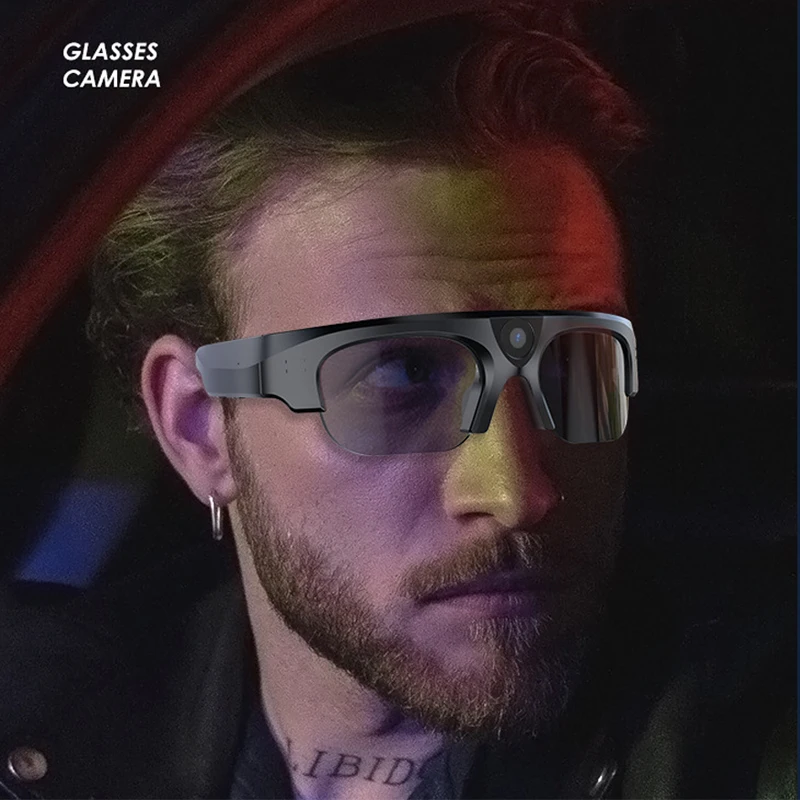 

2k DV Glasses Action Camera Bluetooth Sunglasses Camera Sports DV Recorder MP3 Video UV Protection for Reporters Travelers etc