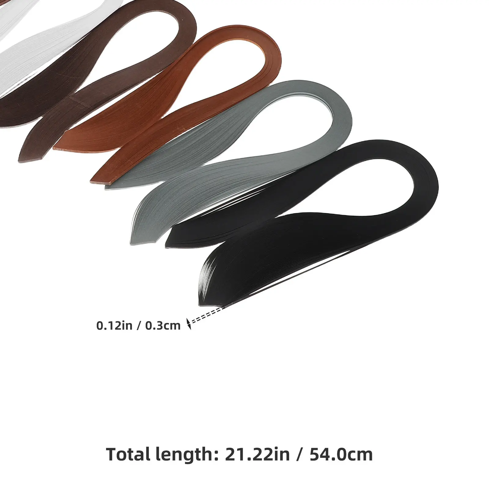 720개 종이 퀼링 아트 세트 3mm 폭 54cm 길이 6가지 색상 다채로운 스트립 DIY 퀼링 공예 카드 스크랩북킹 용품