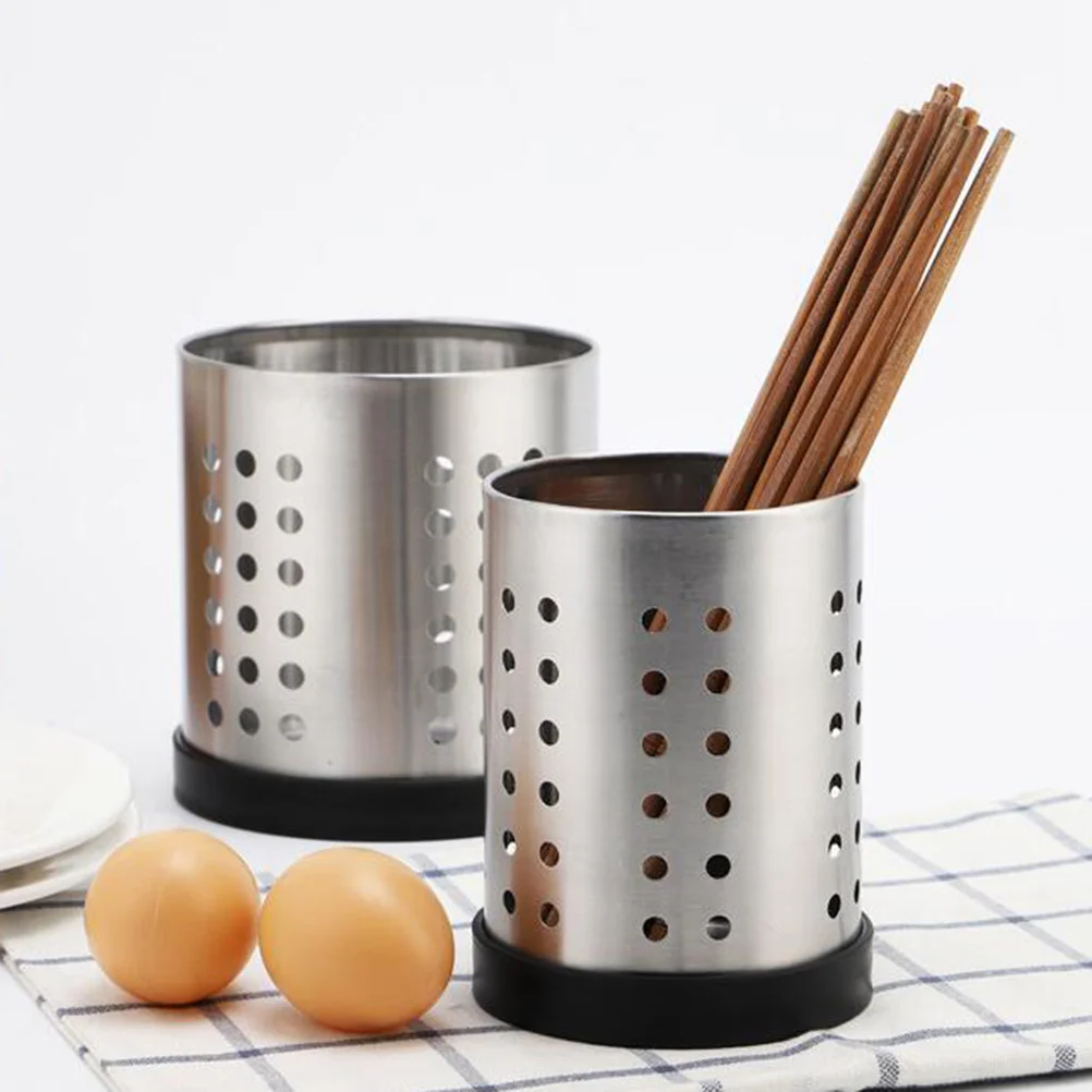 Cutlery Holder Organizer Flatware Holder Drainer Spoon Fork Chopsticks Storage Basket Stainless Steel Rack home Kitchen Appliance