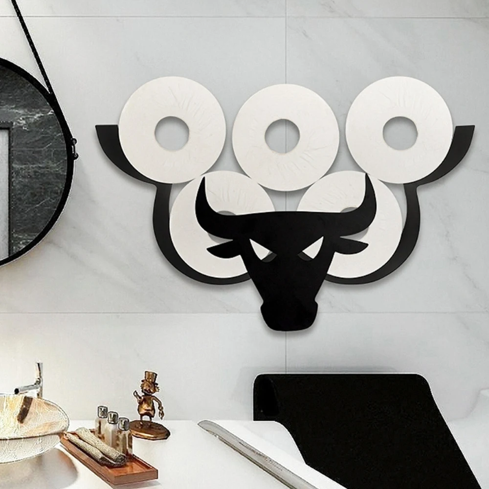 Description Picture 2 of itemMetal Sheep Rack Toilet Paper Holders Wall Mount Bracket Paper Roll Accessories Kitchen Bathroom Storage Racks Shelf Organizer