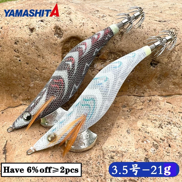 Japan YAMASHITA New Wood Shrimp Light LIVE Series UV Reflective #3.5 Size  21g Squid Hook Squid Fishing Bait - AliExpress