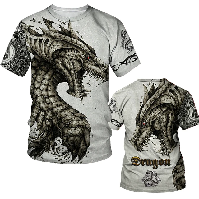 

3D Printing Men's Flying Dragon T-Shirt Suit Men's Tracksuit/Tops/Shorts Tracksuit Cool Short Sleeve Summer Men's Suit