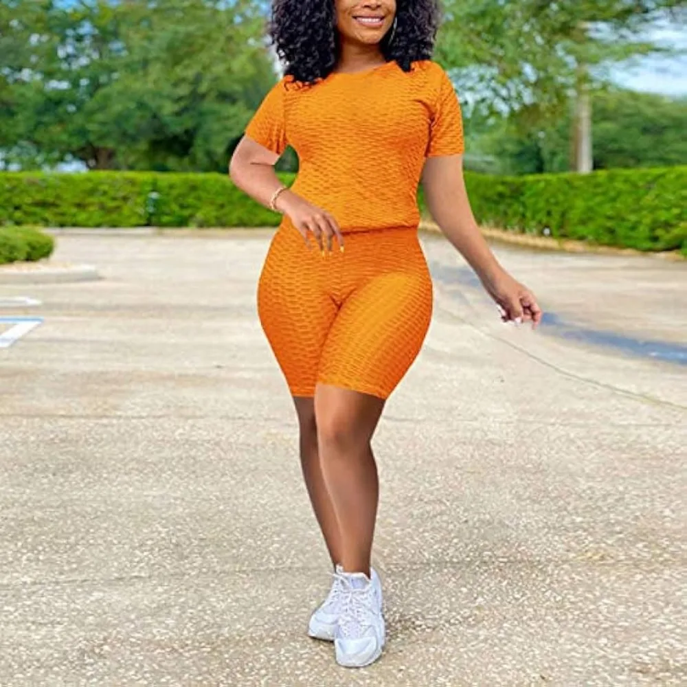 Open Crotch Women Yoga Shorts Outfits Bubble Hip Butt Lifting Tracksuits Workout Shorts Brazilian Textured Booty Leggings Shorts