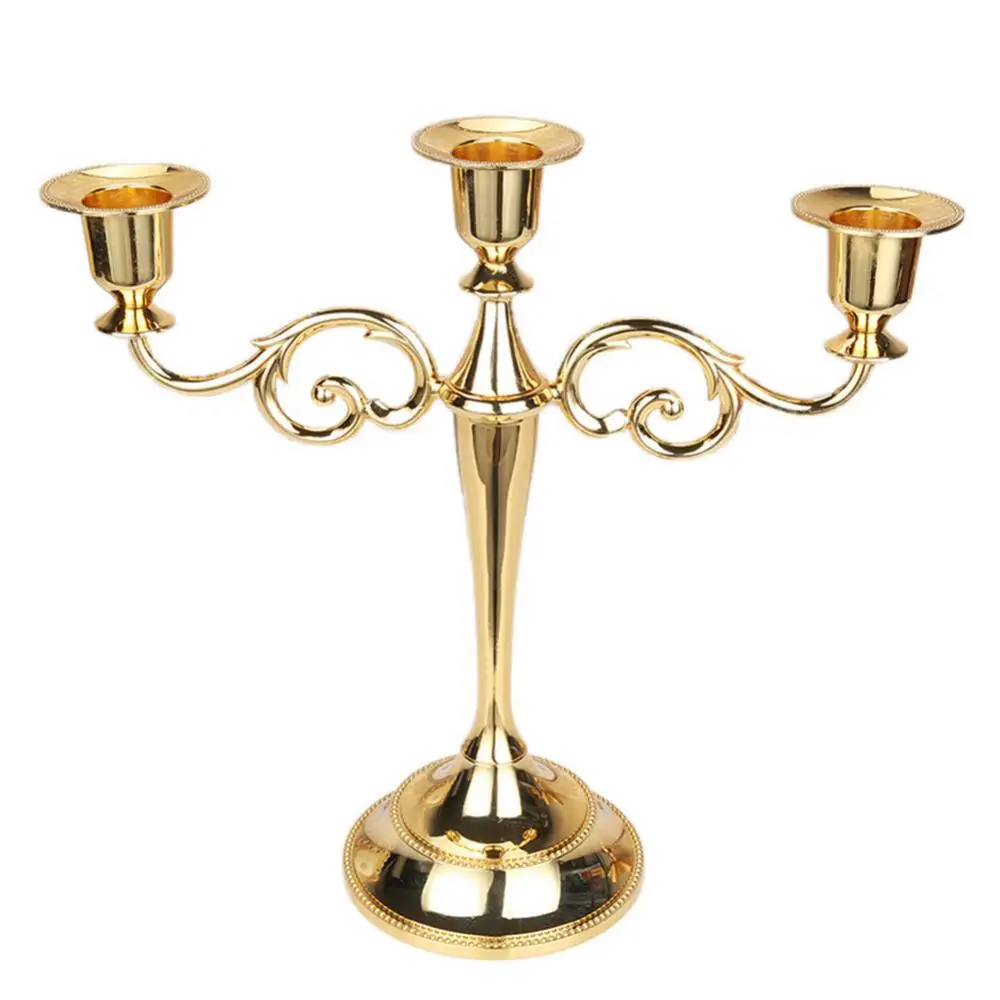 

Metal Candlestick Holder Romantic 3/5-Arm Candle Dinner Holiday Wedding Decor