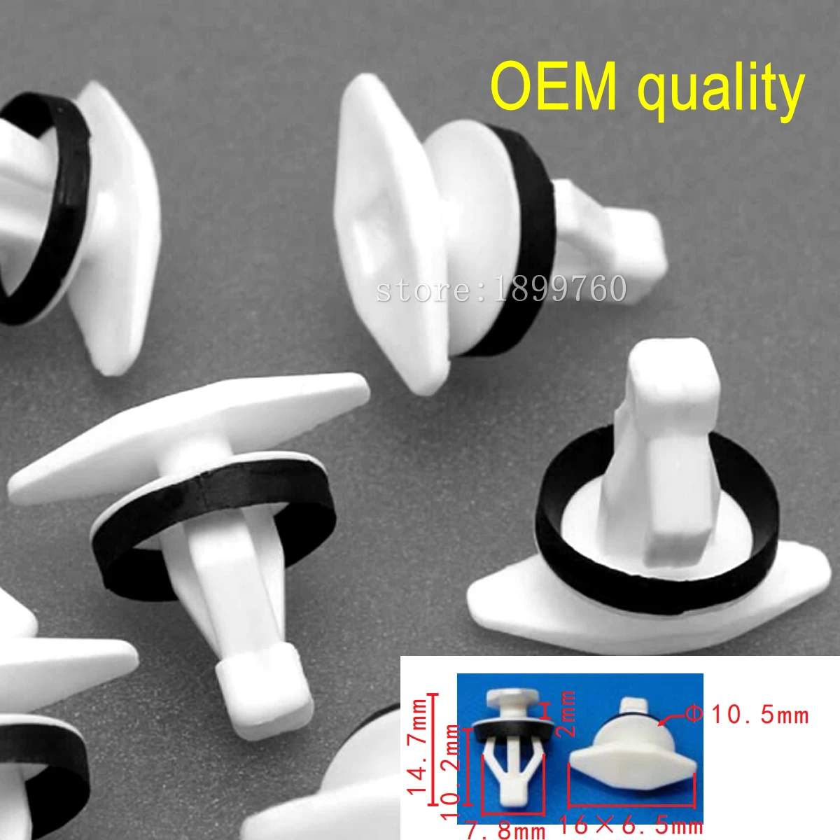 10 X Door Seal Strip Clips Rubber Molding For Audi A4 8E0837485D - IMS EU Made