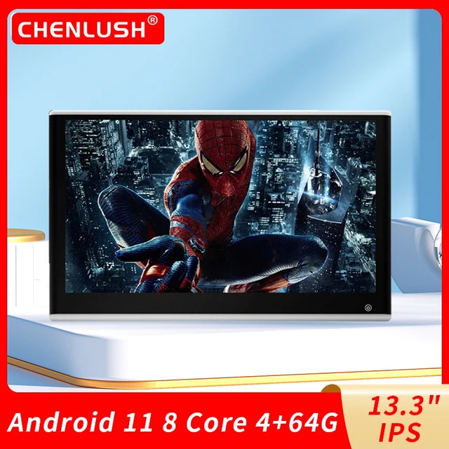 13,3 Zoll Auto TV Kopfstütze Monitor Android 11,0 4 64g Touch Tablet  Multimedia Movie Player Unterstützung Headset/HDMI In Out/Spiegelung -  AliExpress
