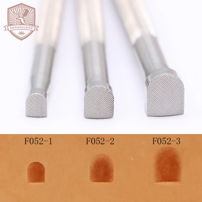 Leather Work Stamping Tool Carving Chequerde background Pattern F052 Carving Leather Craft Zhongjiang Stamps