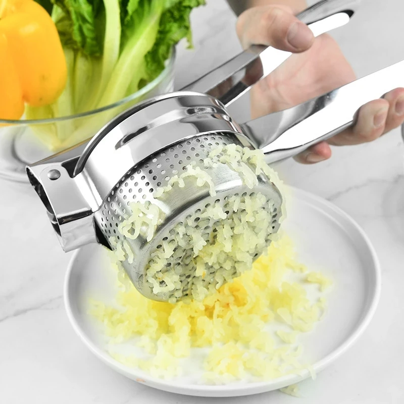 Potato Ricer Press Mashed Stainless Steel Crushing Puree Fruit Vegetable  Squeezer Juicer Garlic Presser Maker Kitchen Tool - AliExpress