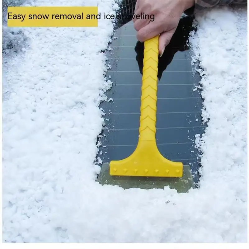 Automobile snow shovel with ice breaking, defrosting, and deicing shovel, snow sweeping brush, large widened glass cleaning