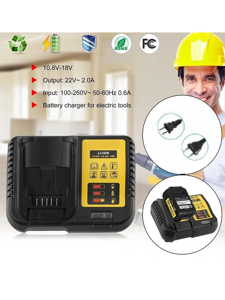 Power Tool  Parts Battery Charger DCB112 For DeWalt 18V 20V Lithium Battery DCB120 DCB140 DCB183 DCB206 DCB609  DCB115 DCB105