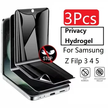 Pellicola idrogel anti-spia da 3 pezzi per Samsung Galaxy Filp 3 4 5 6 7 5G Protezione schermo privacy