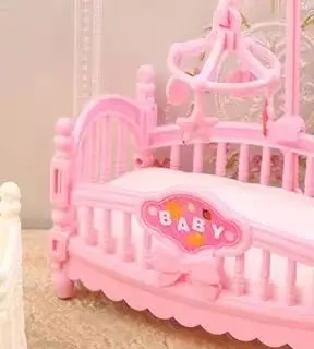 1:12 Casa delle bambole in miniatura Mini lettino Culla Mobili per la stanza dei bambini Decorazione Accessori Modello Giocattoli per bambini Regalo