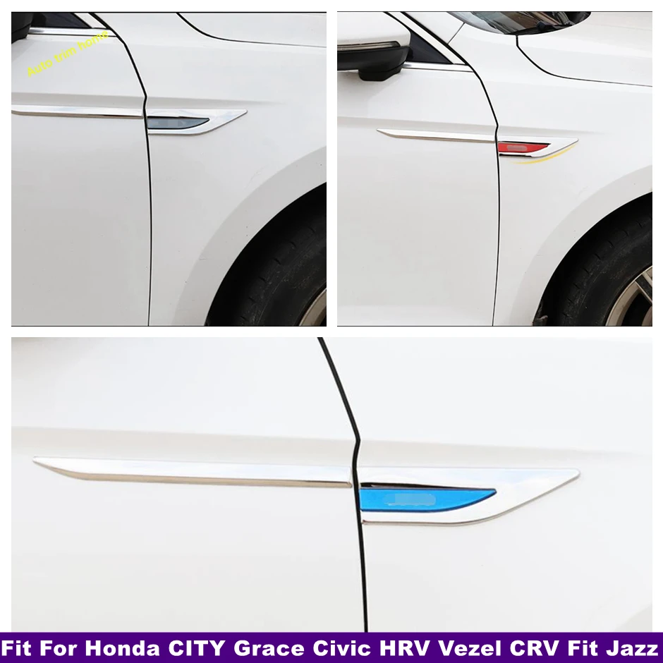 

Car Fender Leaf Board Decoration Panel Cover Trim For Honda CRV CR-V Fit Jazz CITY Grace Civic HR-V HRV Vezel Black / Red / Blue