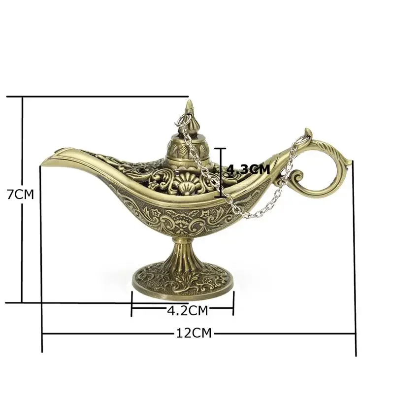 Tradizionale Scava Fuori Fiaba Aladdin Magic Lamp Tea Pot Genie Lamp Vintage Retro Toy Per Ornamenti Per La Decorazione Domestica