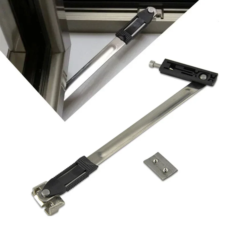 Inside Adjustable Stainless Steel Aluminum Window Sliding Wind Bracing Limiter Two-Link Angle Controller Window Wind Support